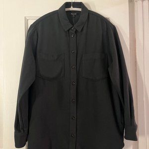 Madewell Drapey Moleskin Sunday Shirt - Gray (S)